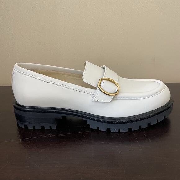 Banana Republic Ivory Leather Lug Loafers - Picture 3 of 8